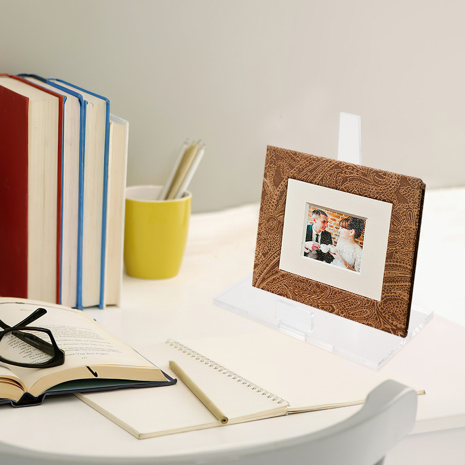 Clear Acrylic Book Stand Holder - Présentoir de table portable en acrylique