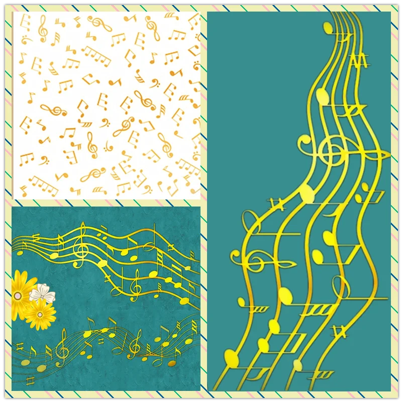 Blank Sheet Music Notebook - Notes de fond de musique, plaque