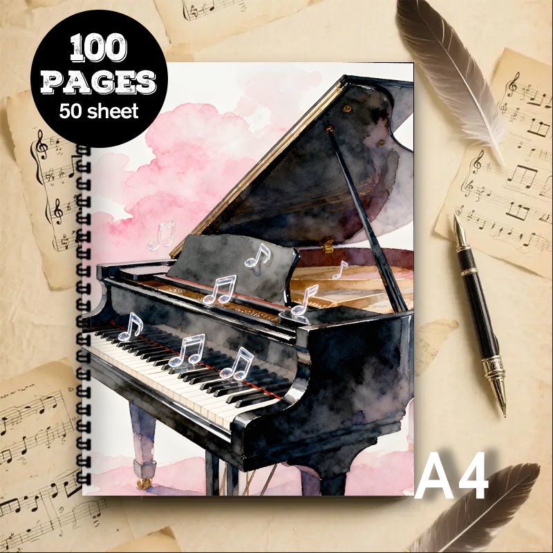 Blank Sheet Music Notebook - Carnet de musique format A4, livre