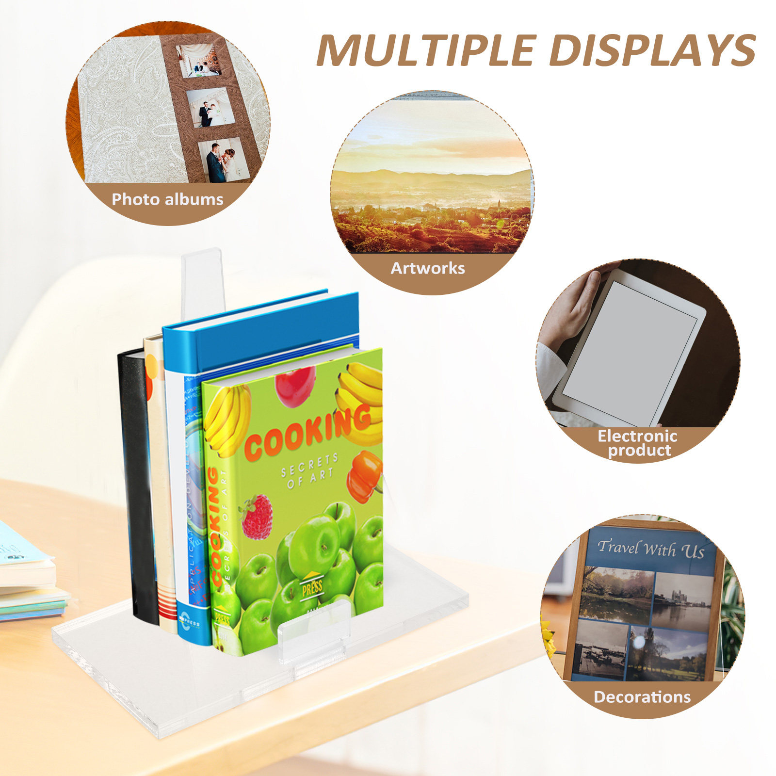 Présentoir de table portable e - Clear Acrylic Book Stand Holder avis et prix