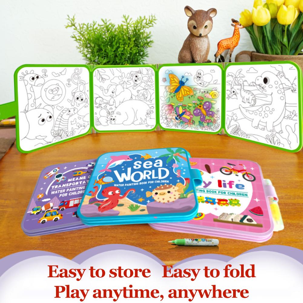 Livre de dessin à l'eau magiqu - Reusable Water Magic Coloring Book avis et prix