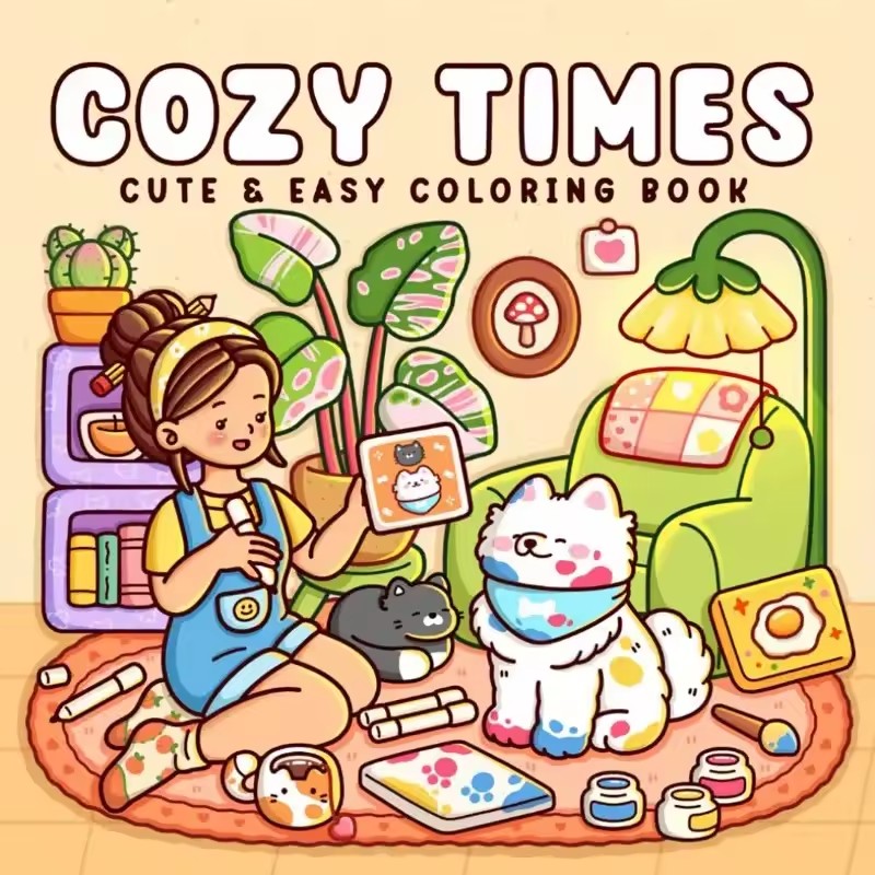 Livre de coloriage mignon et f - Adult Coloring Book Stress Relief avis et prix