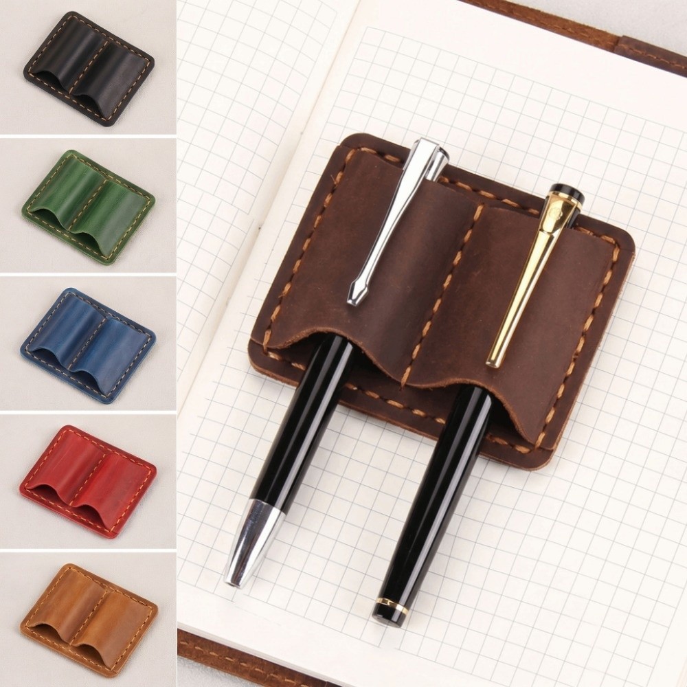Porte-stylo double en cuir vin - Vintage Leather Journal Notebook avis et prix